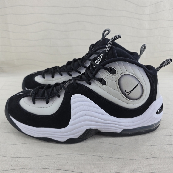 Nike Mens Air Penny 2 'Panda' Black White Bone Shoes Sneakers DZ2549-001 Size 10 - Picture 2 of 11